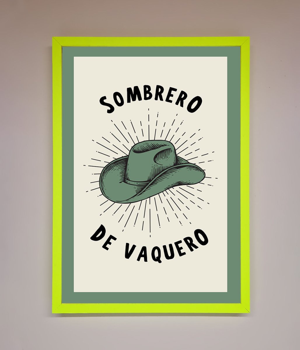 Sombrero De Vaquero Framed Wall Art-12