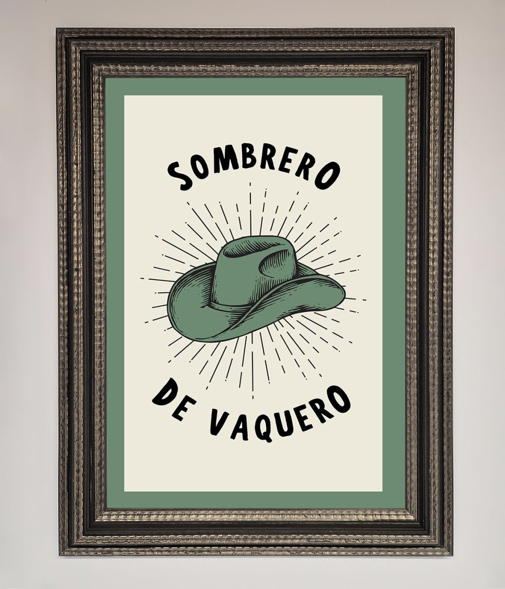 Sombrero De Vaquero Framed Wall Art-17
