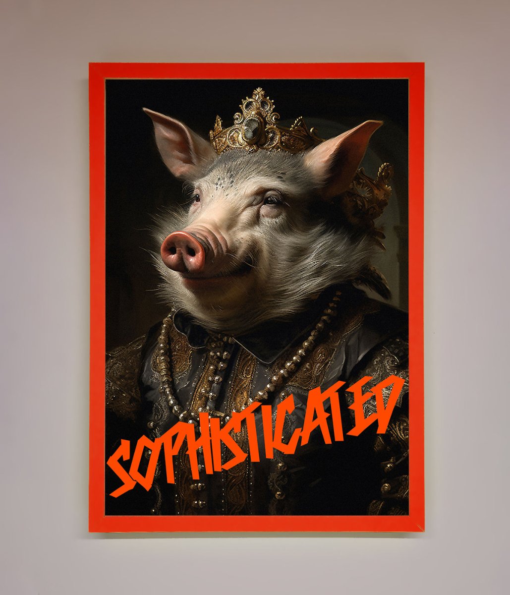 Sophisticated Pig Framed Wall Art-7
