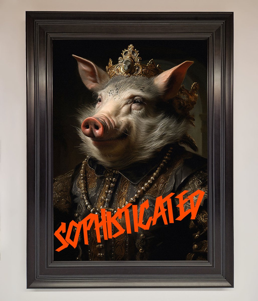 Sophisticated Pig Framed Wall Art-16