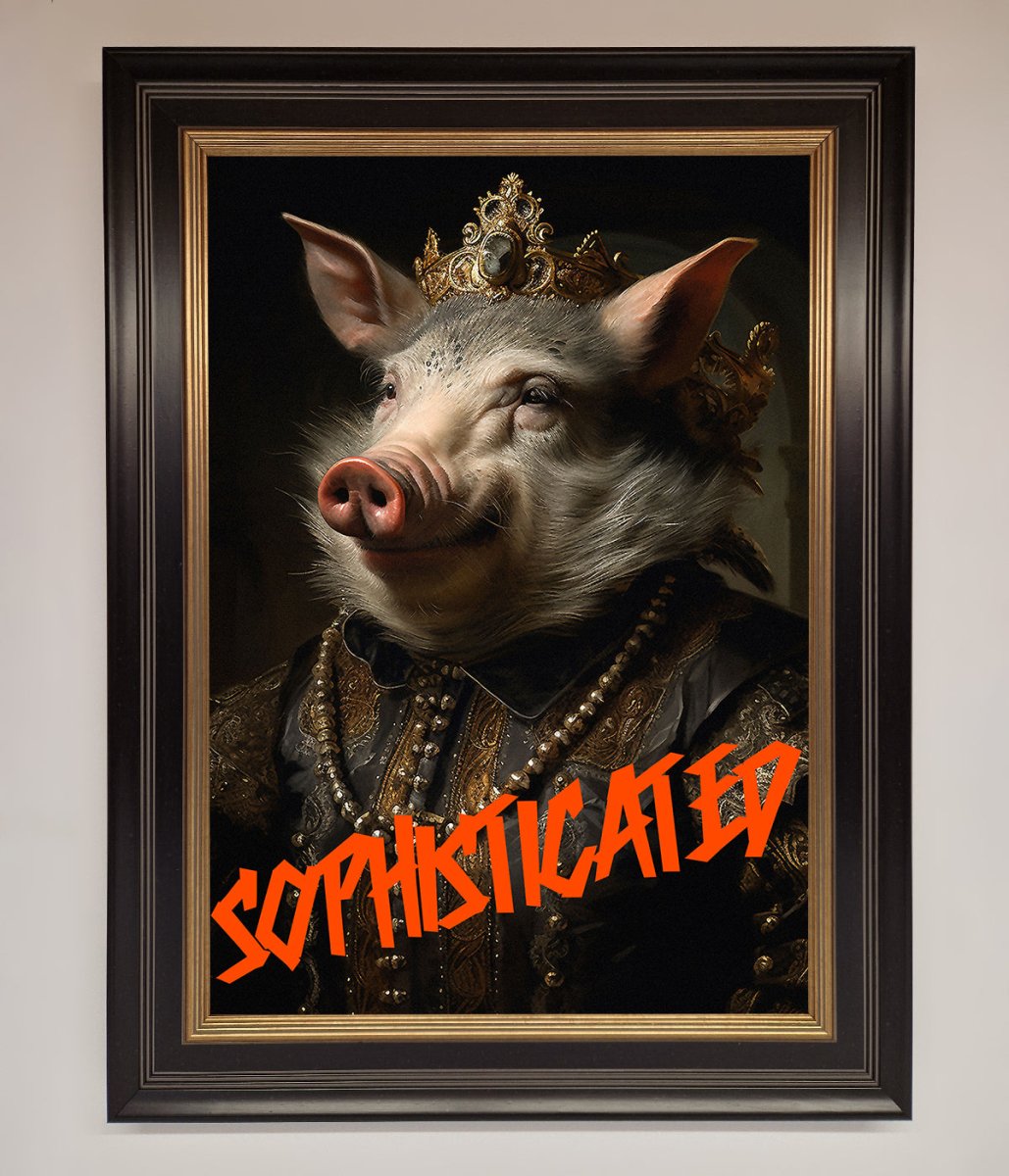 Sophisticated Pig Framed Wall Art-18