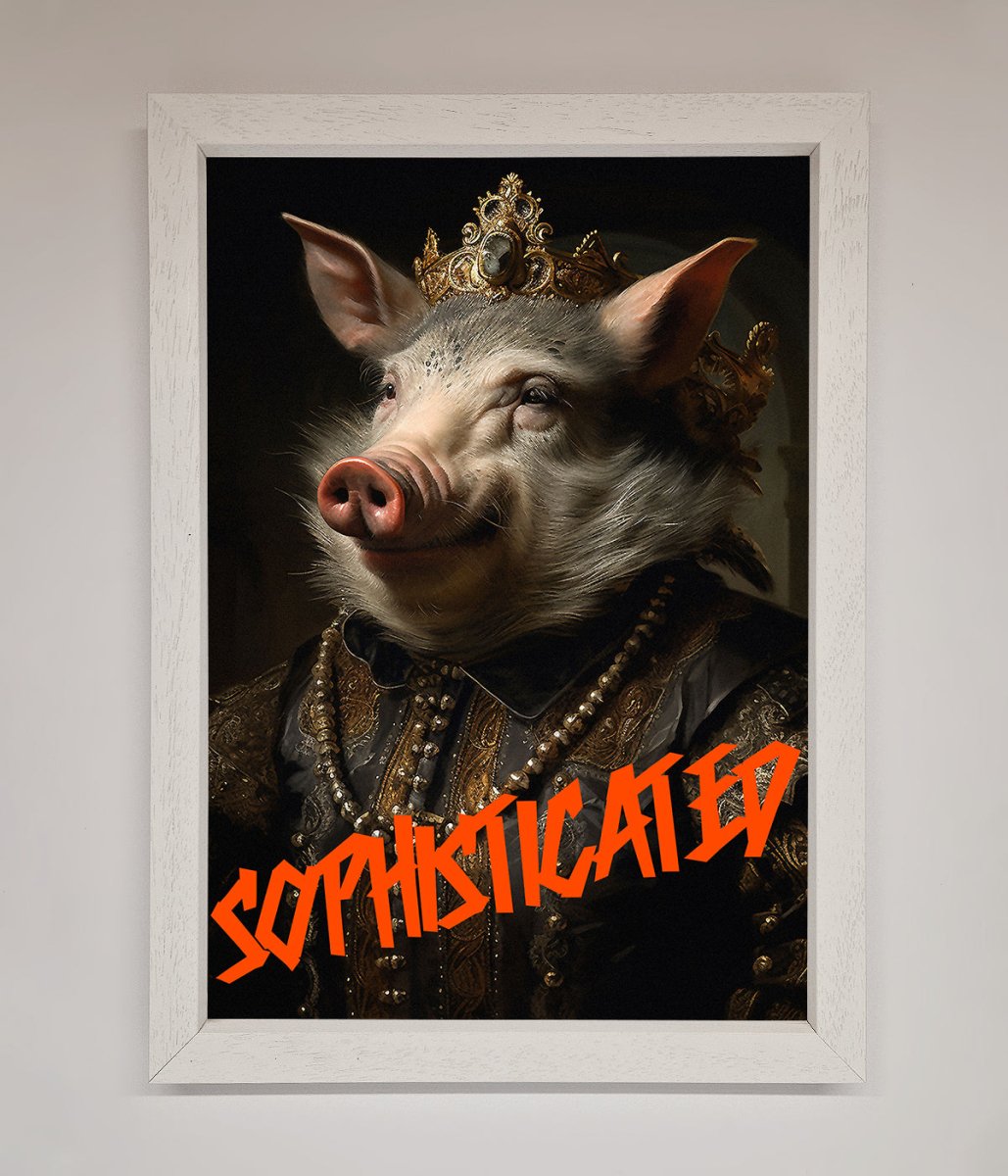 Sophisticated Pig Framed Wall Art-1