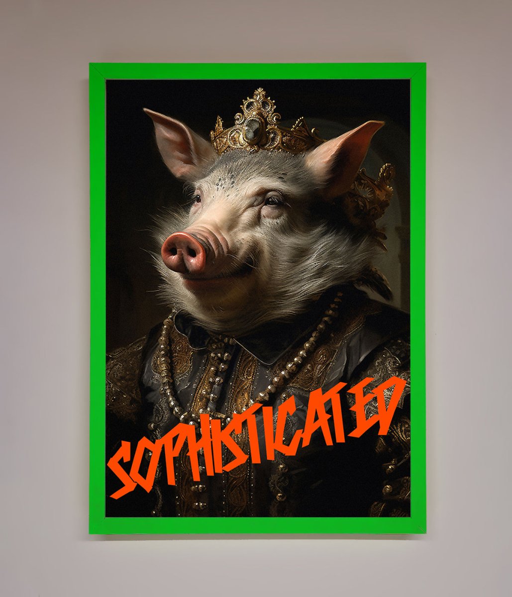 Sophisticated Pig Framed Wall Art-9