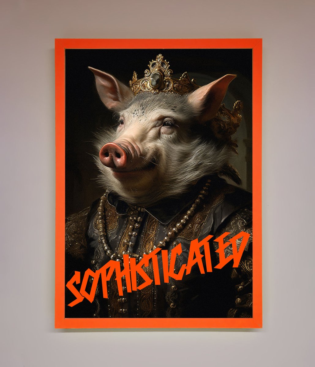 Sophisticated Pig Framed Wall Art-6