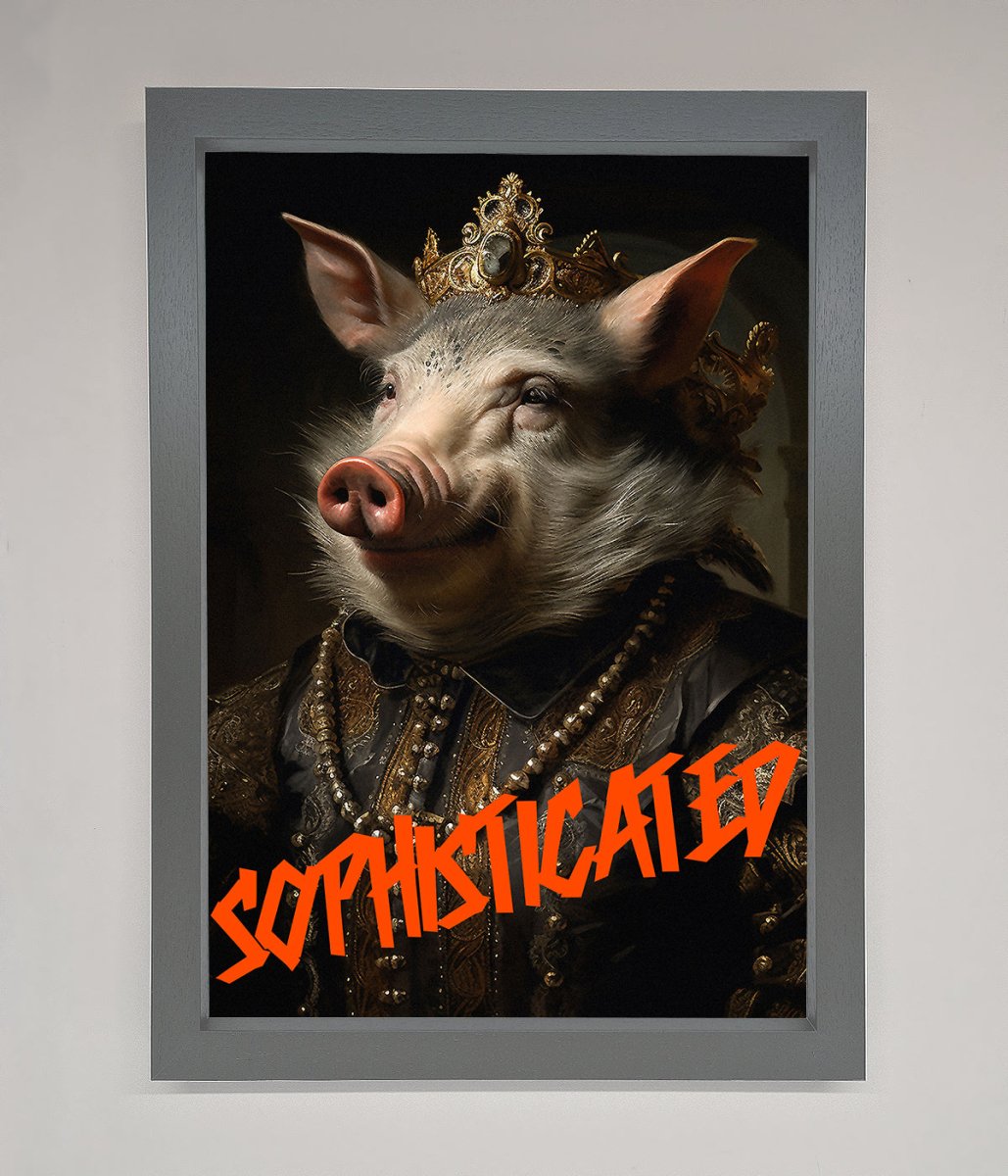 Sophisticated Pig Framed Wall Art-3