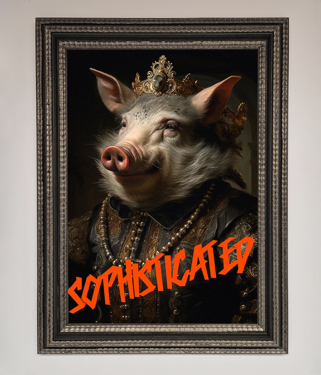 Sophisticated Pig Framed Wall Art-14