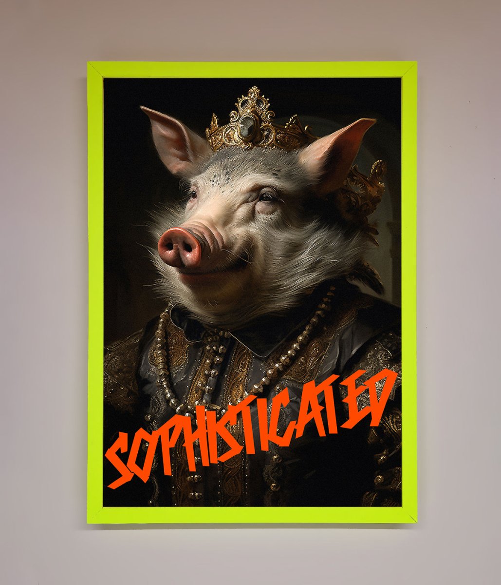 Sophisticated Pig Framed Wall Art-8