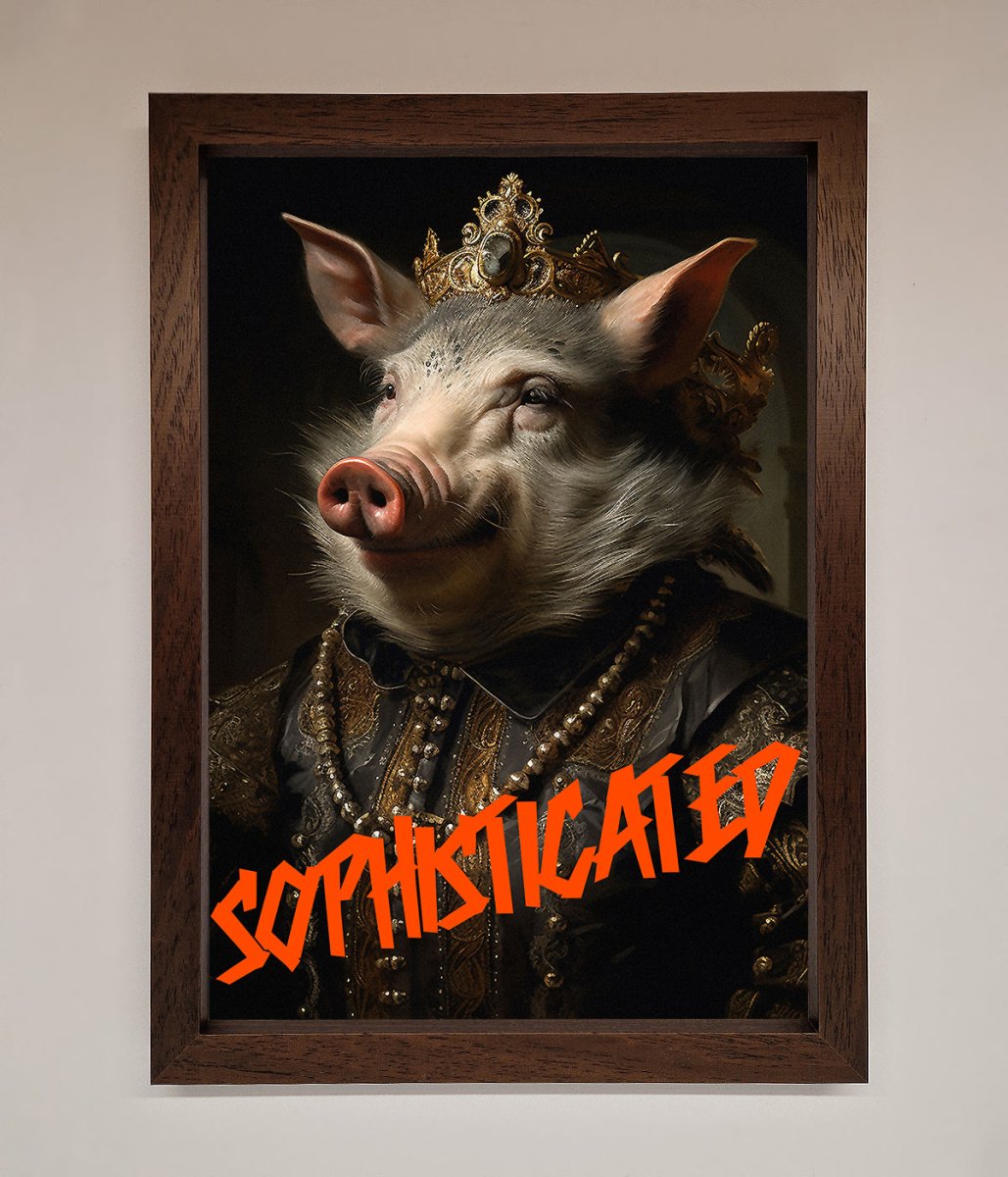 Sophisticated Pig Framed Wall Art-4