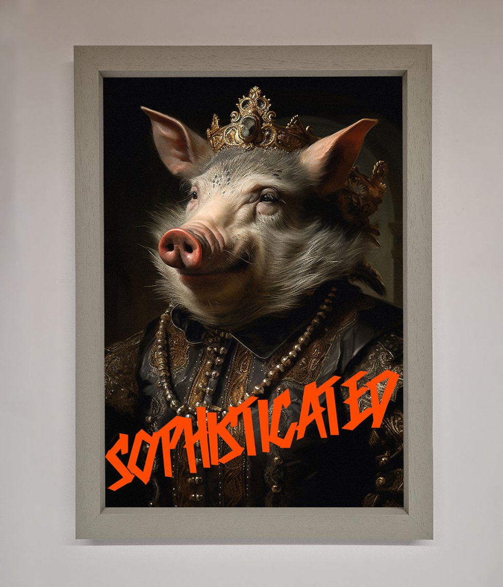 Sophisticated Pig Framed Wall Art-2