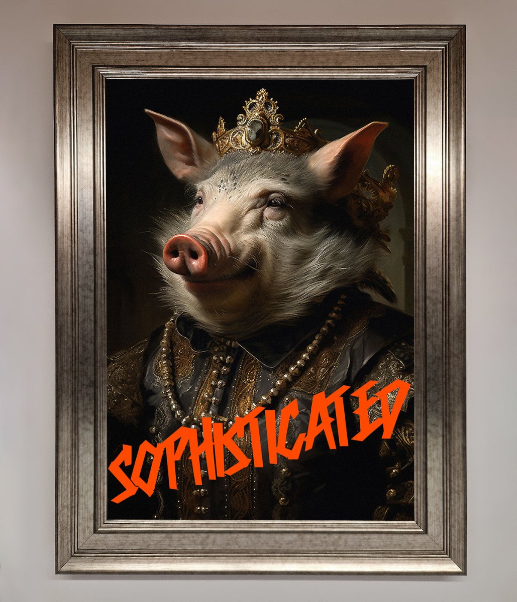 Sophisticated Pig Framed Wall Art-15