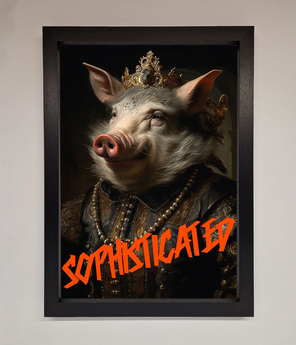 Sophisticated Pig Framed Wall Art-0