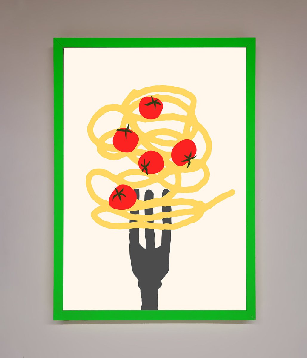 Spaghetti Folk Framed Print-12