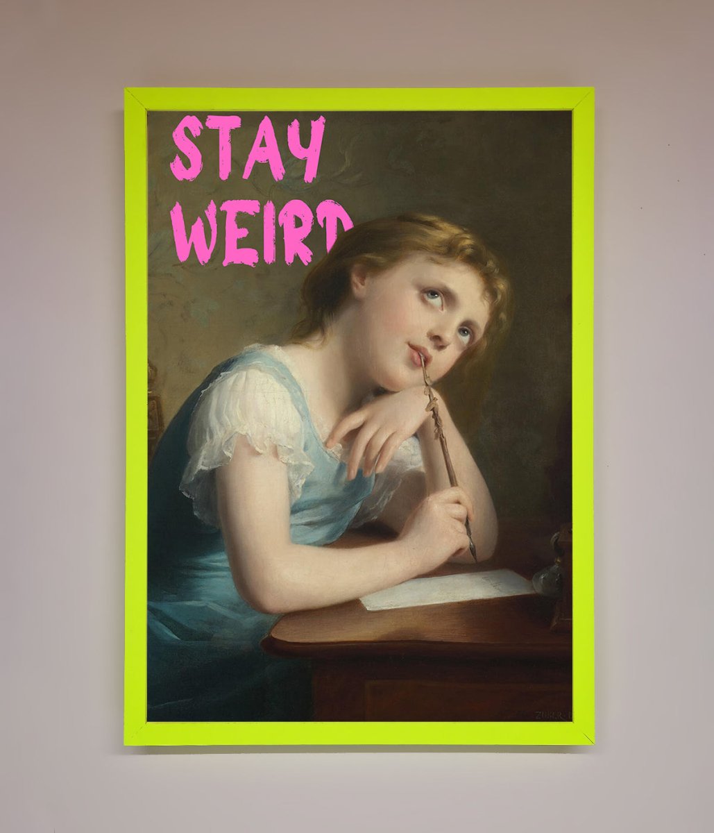 Stay Weird Framed Print-0