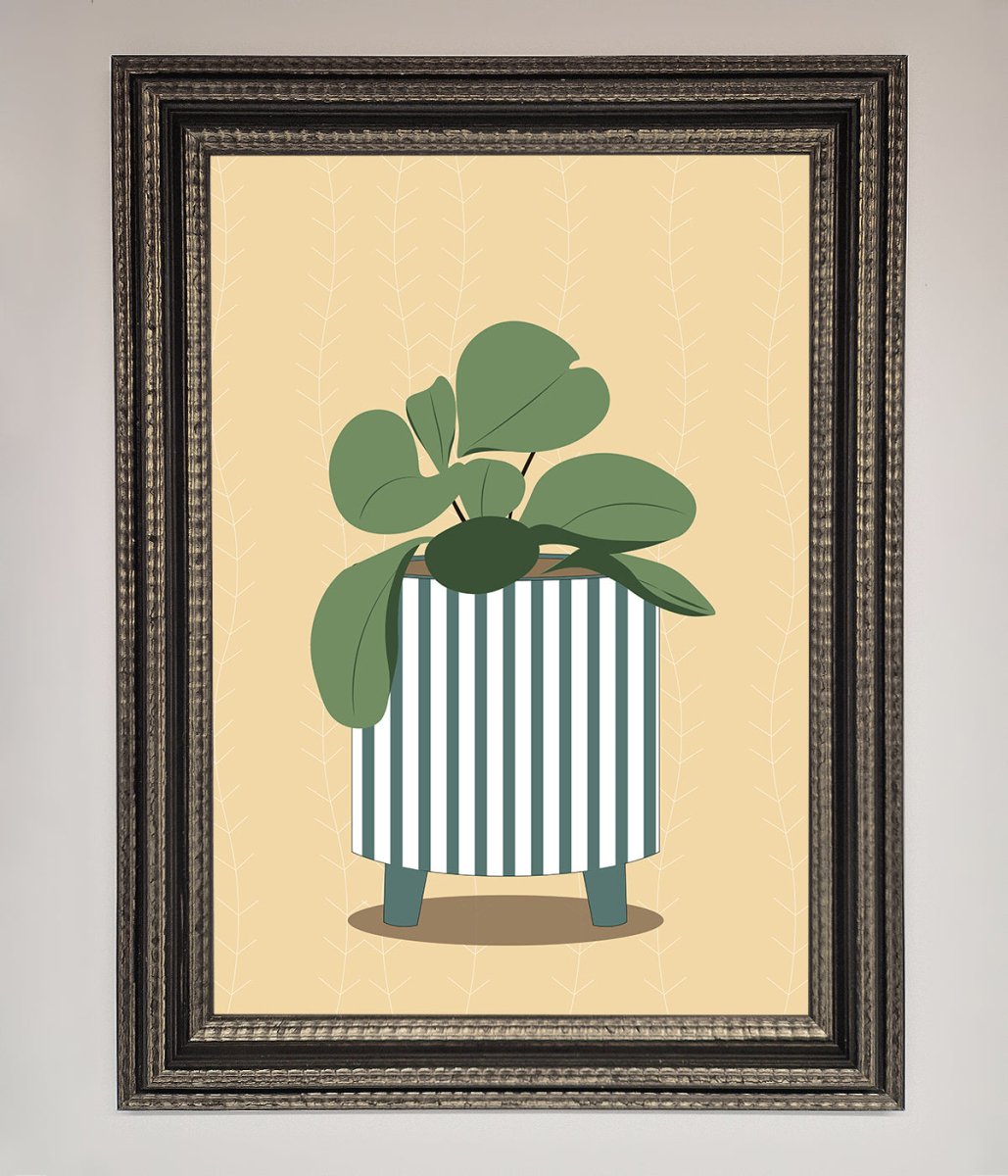 Striped Potted Plant Framed Wall Art-17