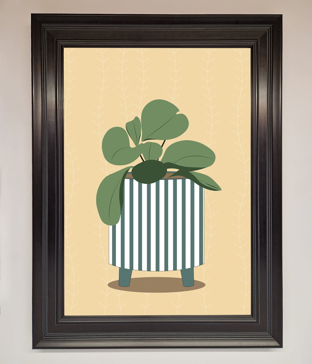 Striped Potted Plant Framed Wall Art-6