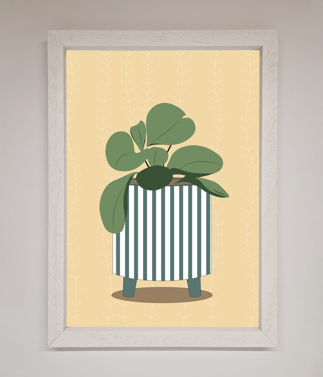 Striped Potted Plant Framed Wall Art-2