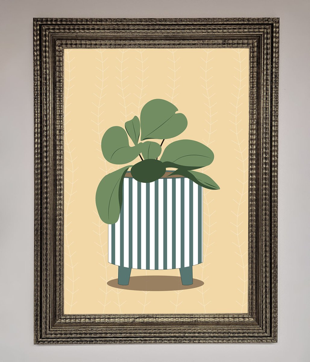 Striped Potted Plant Framed Wall Art-16