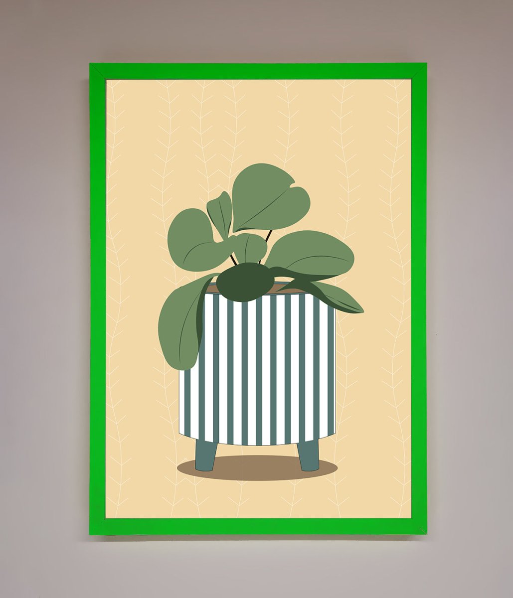 Striped Potted Plant Framed Wall Art-11