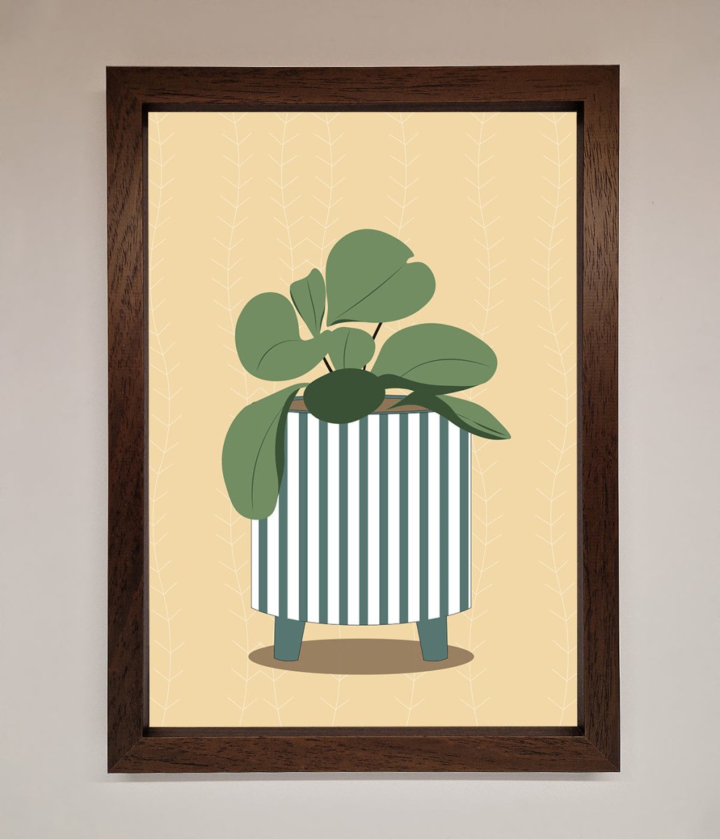 Striped Potted Plant Framed Wall Art-4