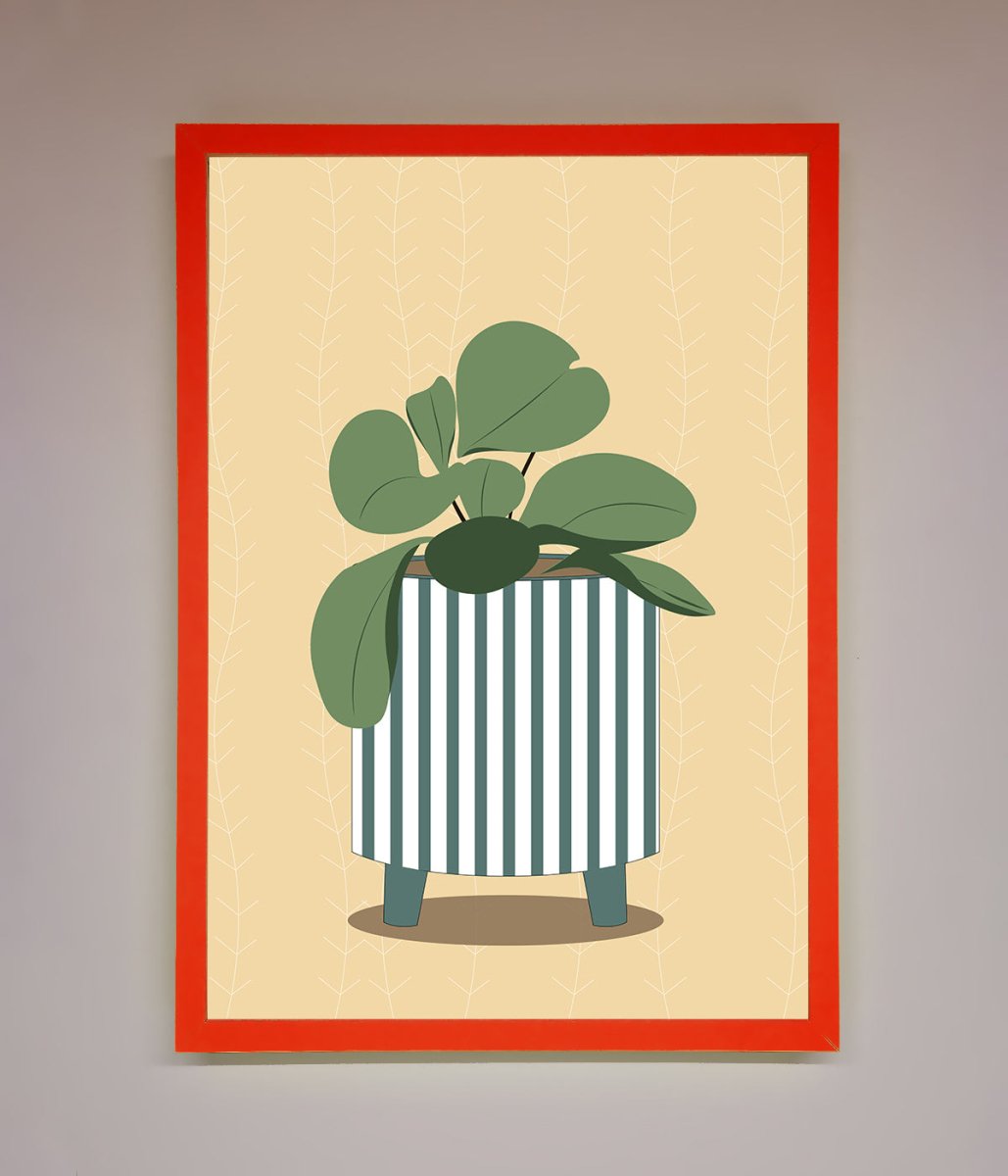 Striped Potted Plant Framed Wall Art-14