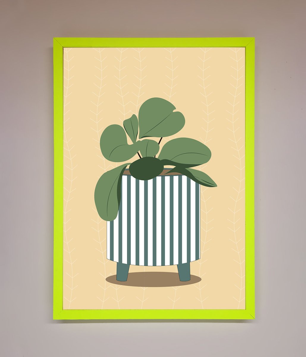 Striped Potted Plant Framed Wall Art-12