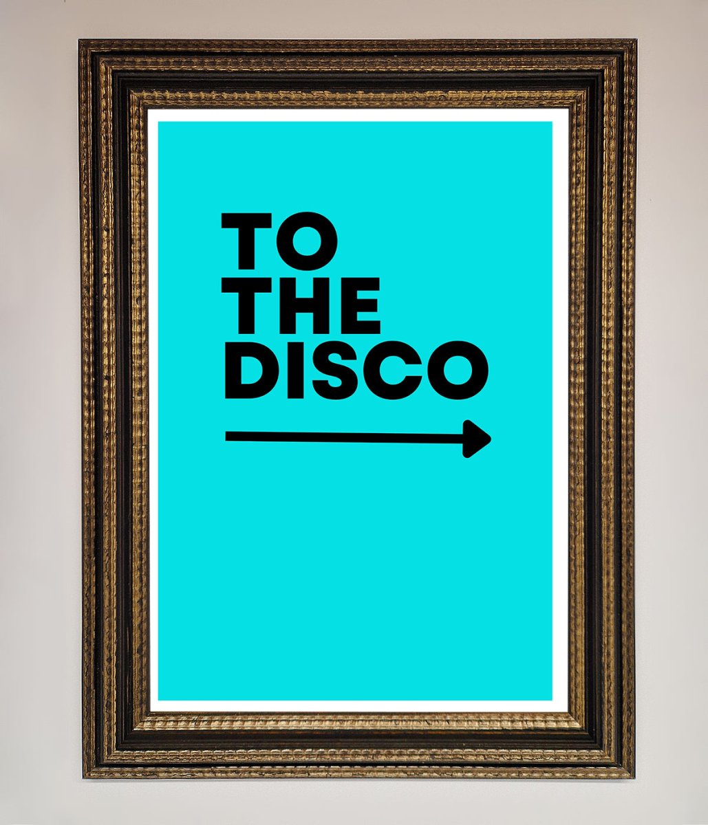 To The Disco Blue Framed Poster-18
