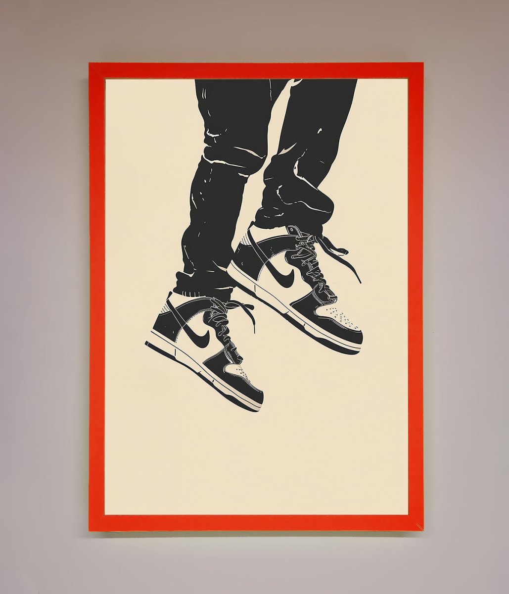 Trainers Bouncing Framed Wall Art-14