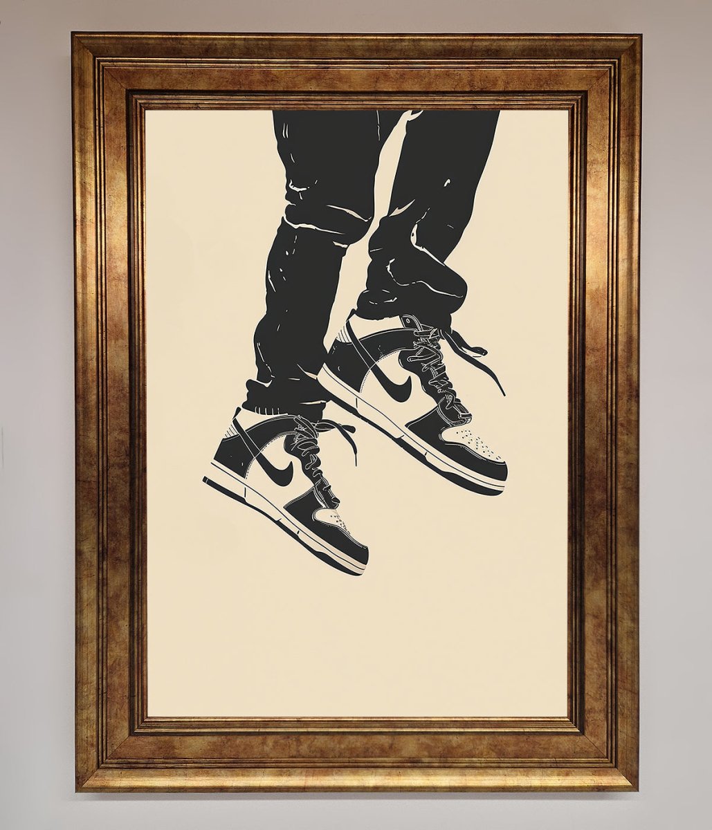 Trainers Bouncing Framed Wall Art-7