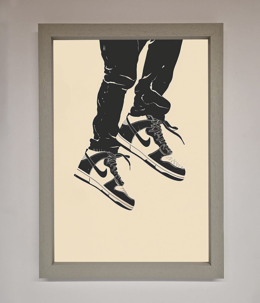 Trainers Bouncing Framed Wall Art-3