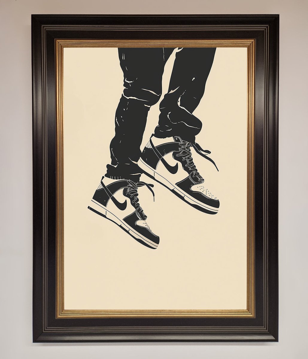 Trainers Bouncing Framed Wall Art-9