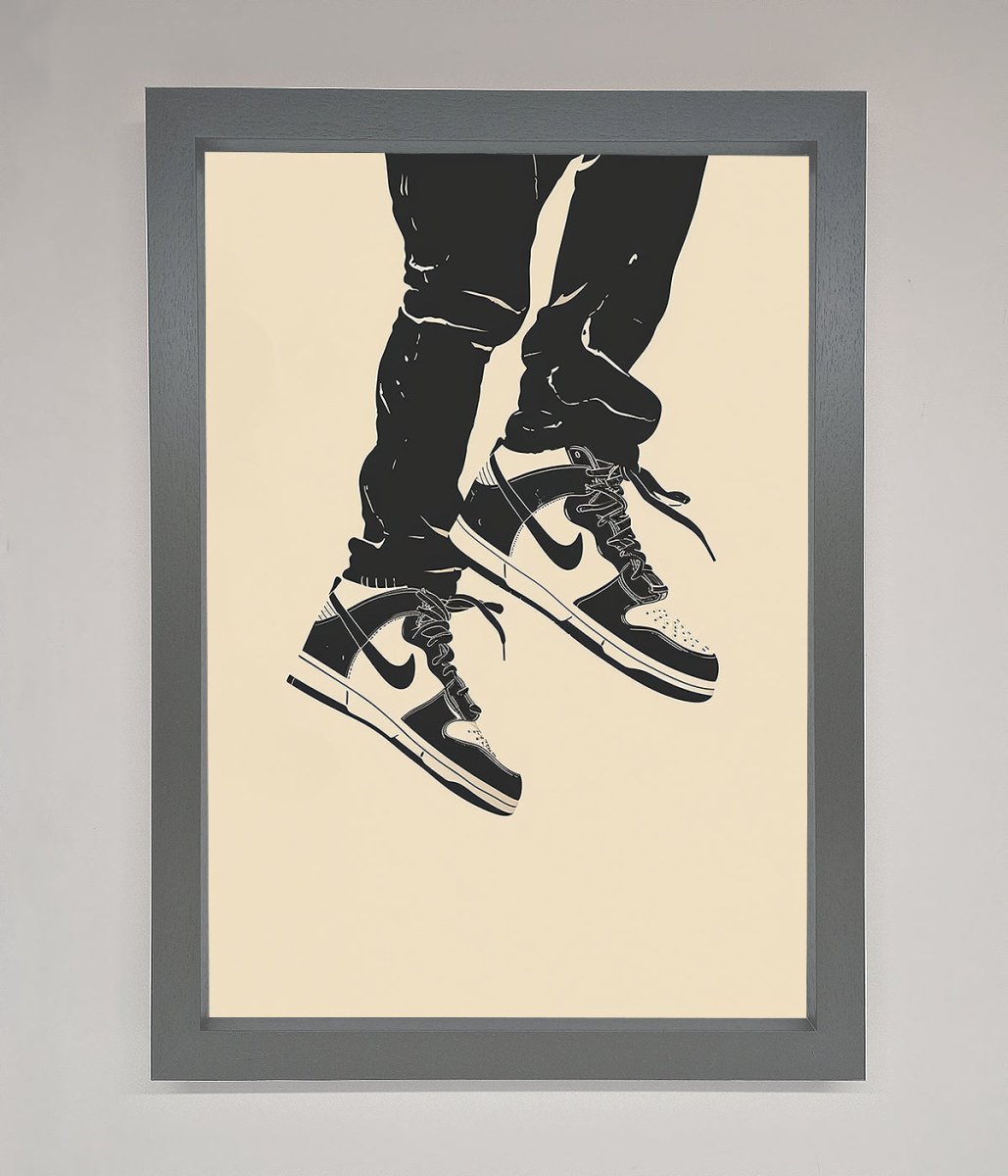 Trainers Bouncing Framed Wall Art-0