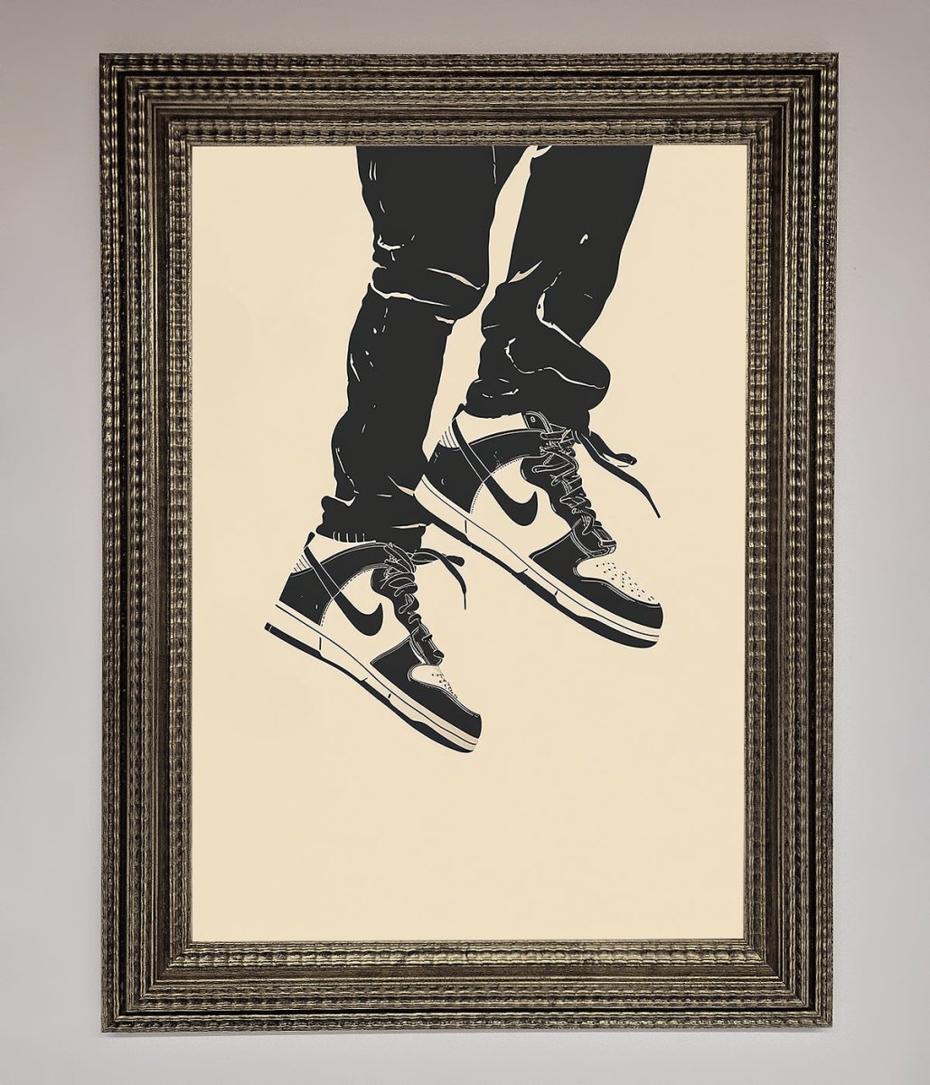 Trainers Bouncing Framed Wall Art-16