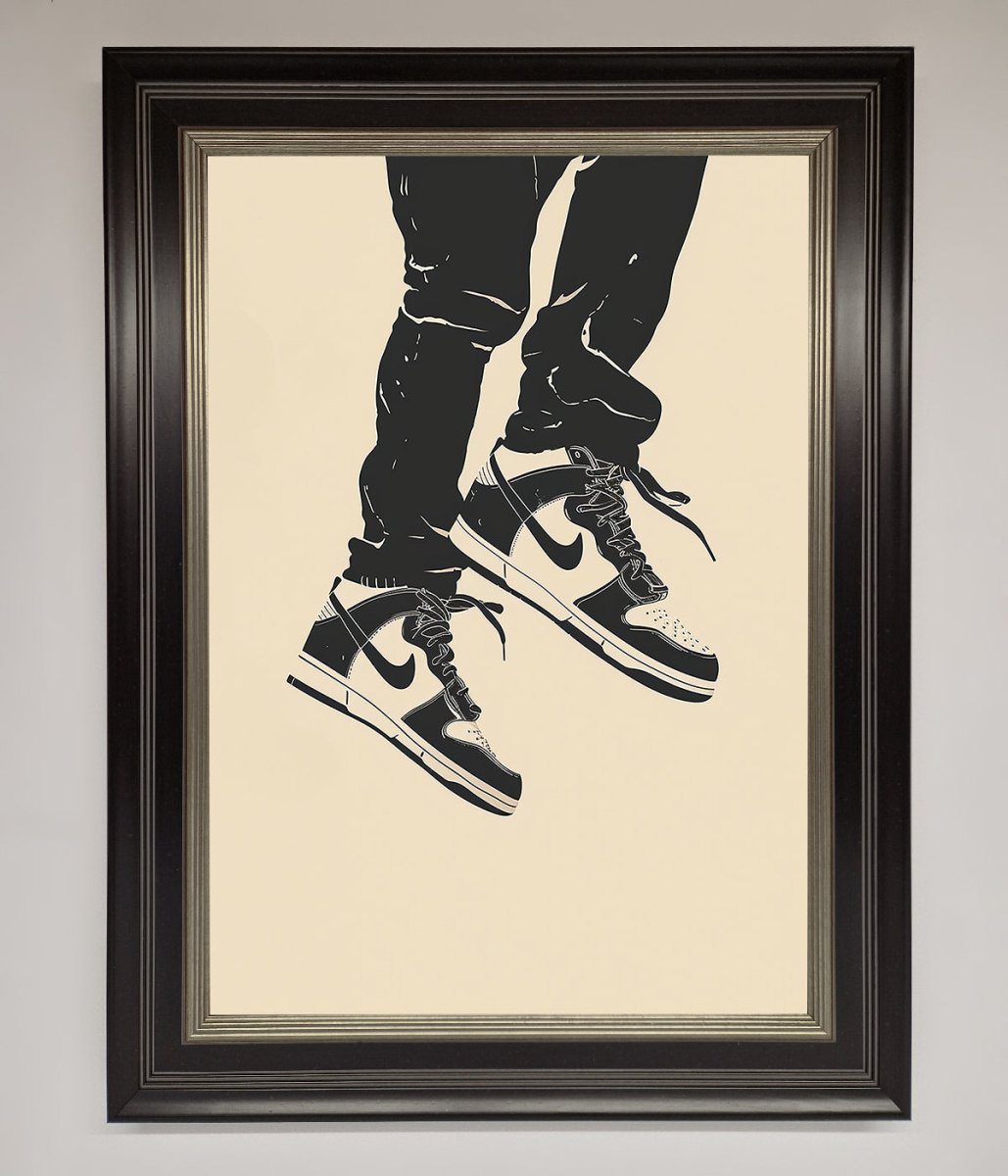 Trainers Bouncing Framed Wall Art-8