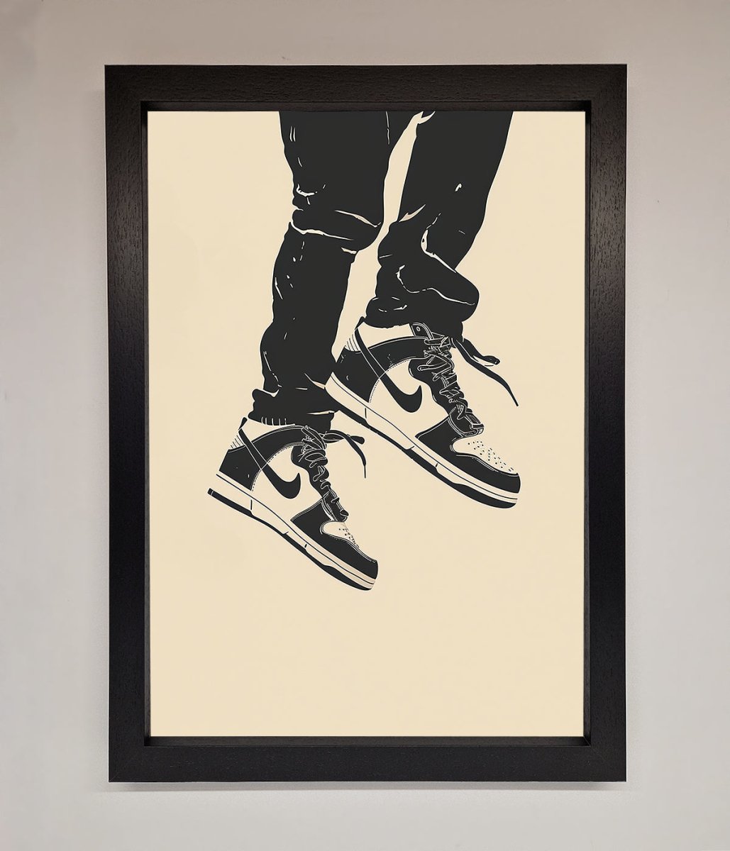 Trainers Bouncing Framed Wall Art-1