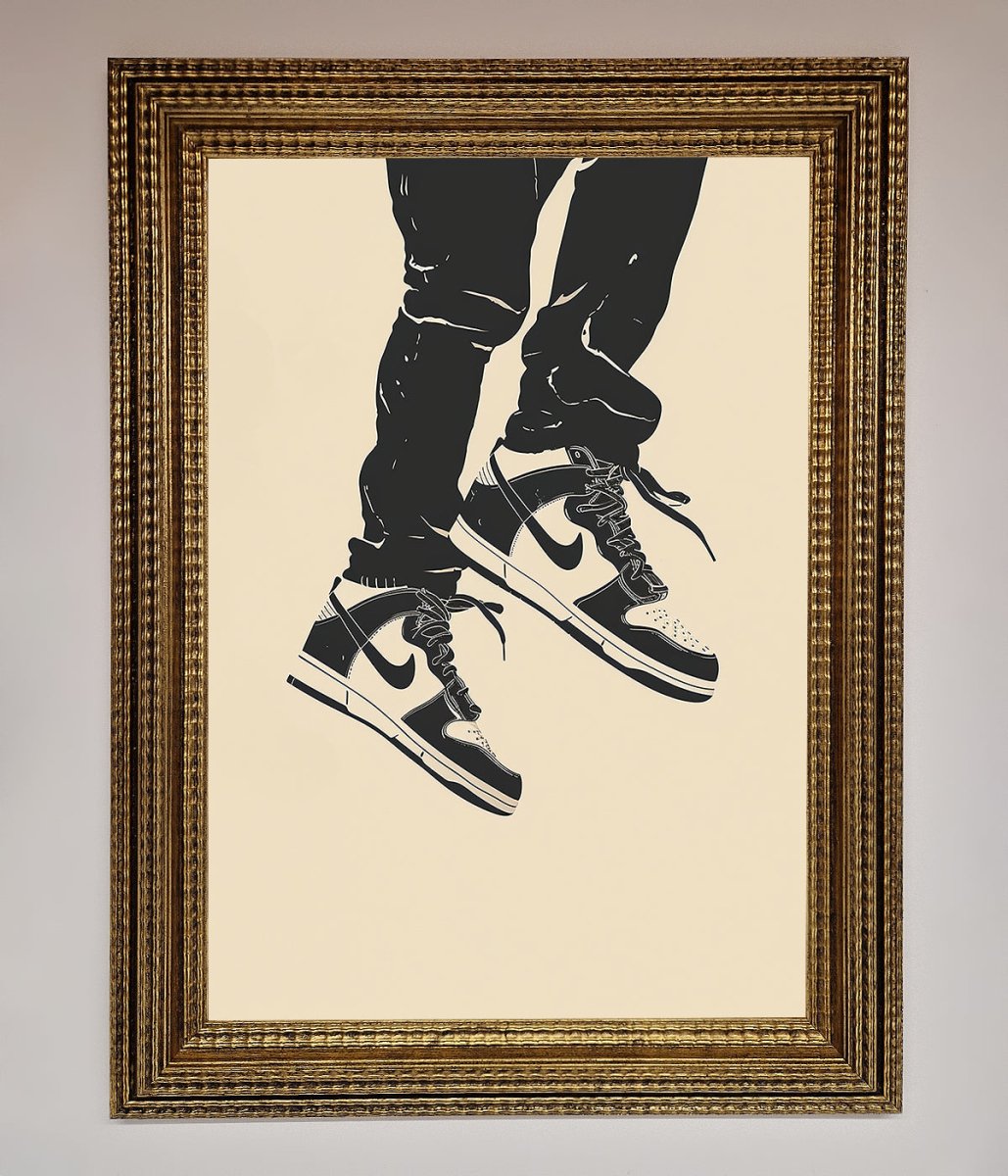 Trainers Bouncing Framed Wall Art-15
