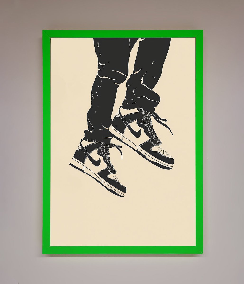 Trainers Bouncing Framed Wall Art-11