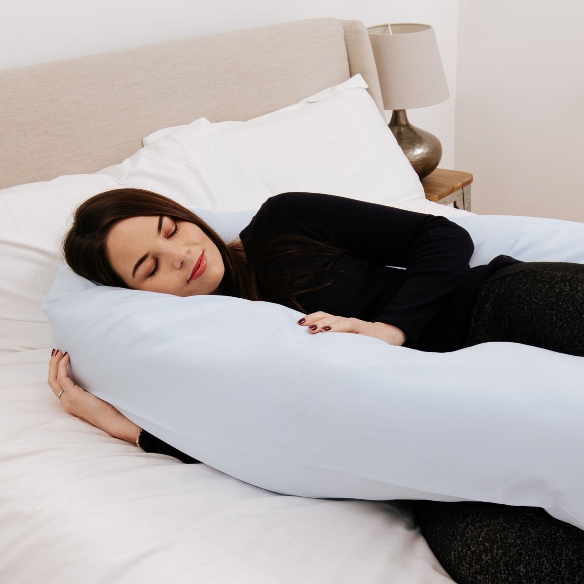 12 Ft Maternity Pillow And Case - Light Blue-1