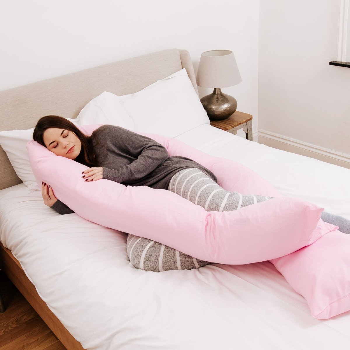 12 Ft Maternity Pillow And Case - Light Pink-0