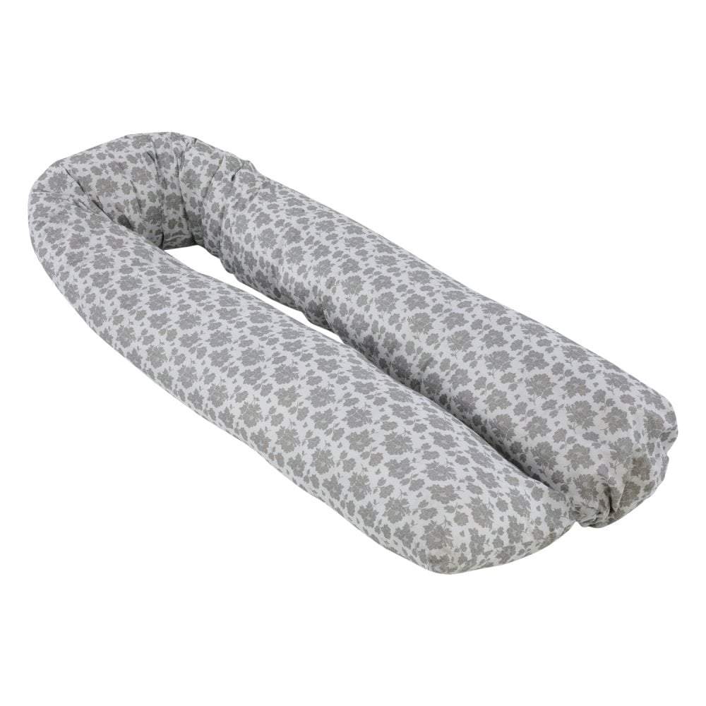 12 Ft Maternity Pillow Case - Grey Floral-4