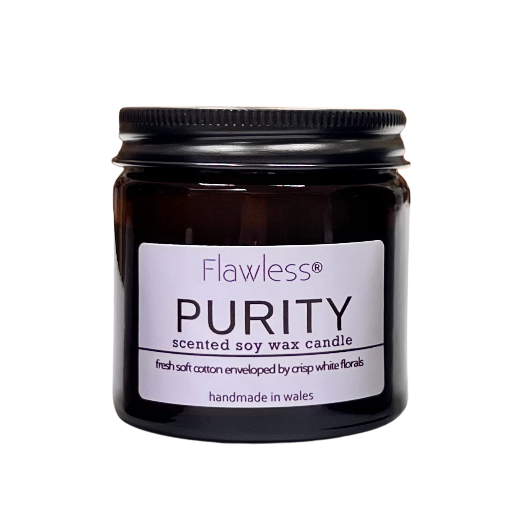 Clean Cotton and Baby Powder Vegan Soy Wax Candle - Purity-2