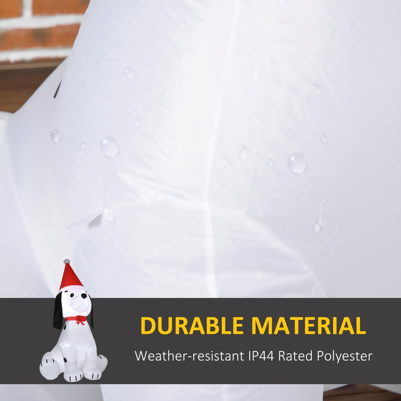1.8m Inflatable Christmas Puppy Dog Wearing Santa Hat Lighted Outdoor Decoration Blow Up Decor for Holiday Indoor-4