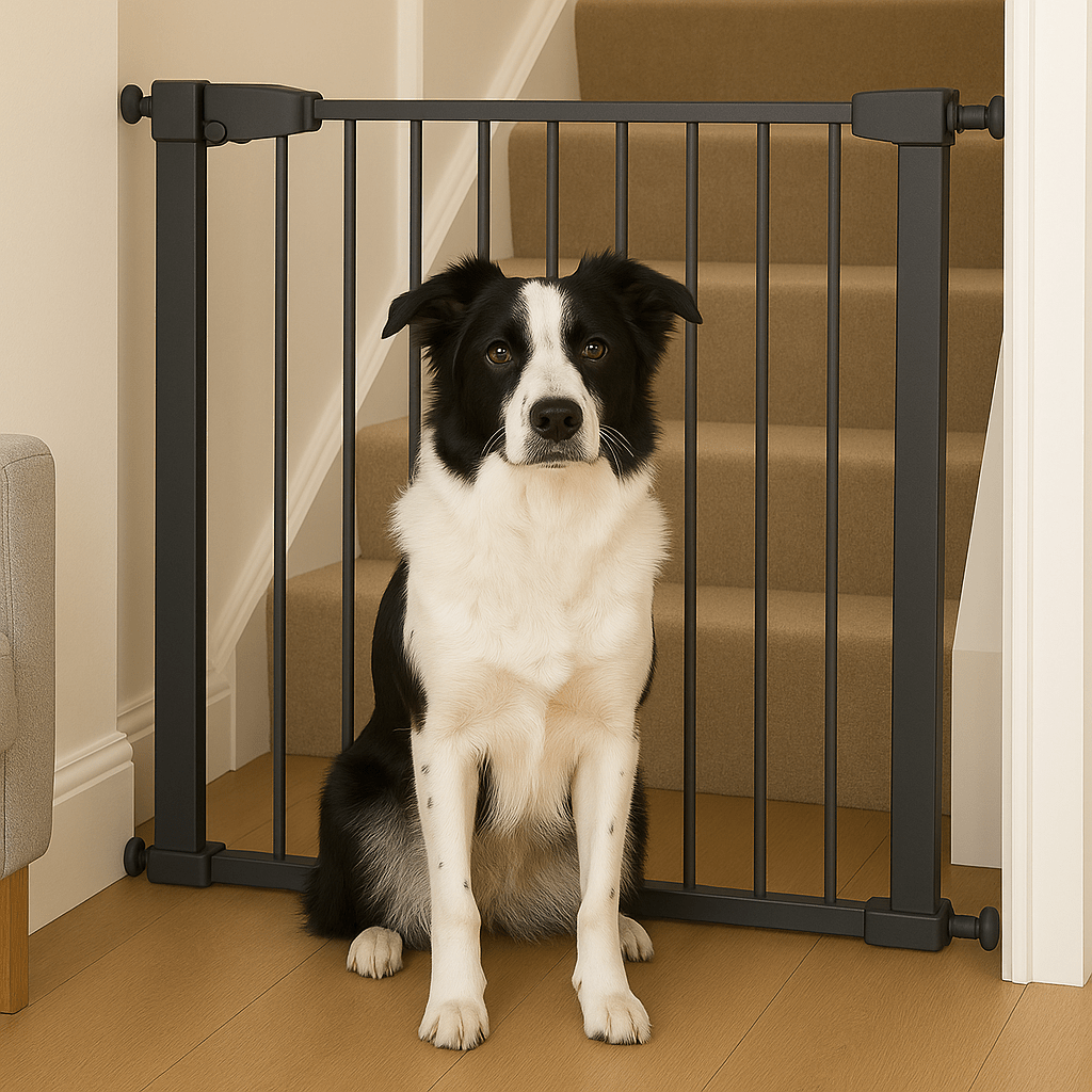 2x FYLO Baby Safety Stair Gate Pressure Fit 75-114cm Extra Wide - Grey-2
