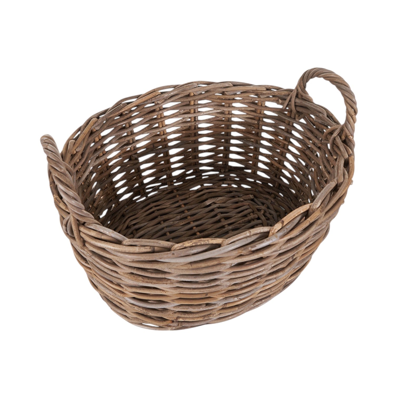 Set of 2 Grey Kubu Oval Baskets-3