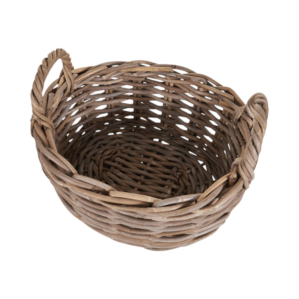 Set of 2 Grey Kubu Oval Baskets-4