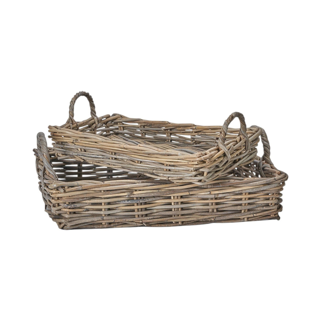 Set of 2 Grey Kubu Basket Trays-0