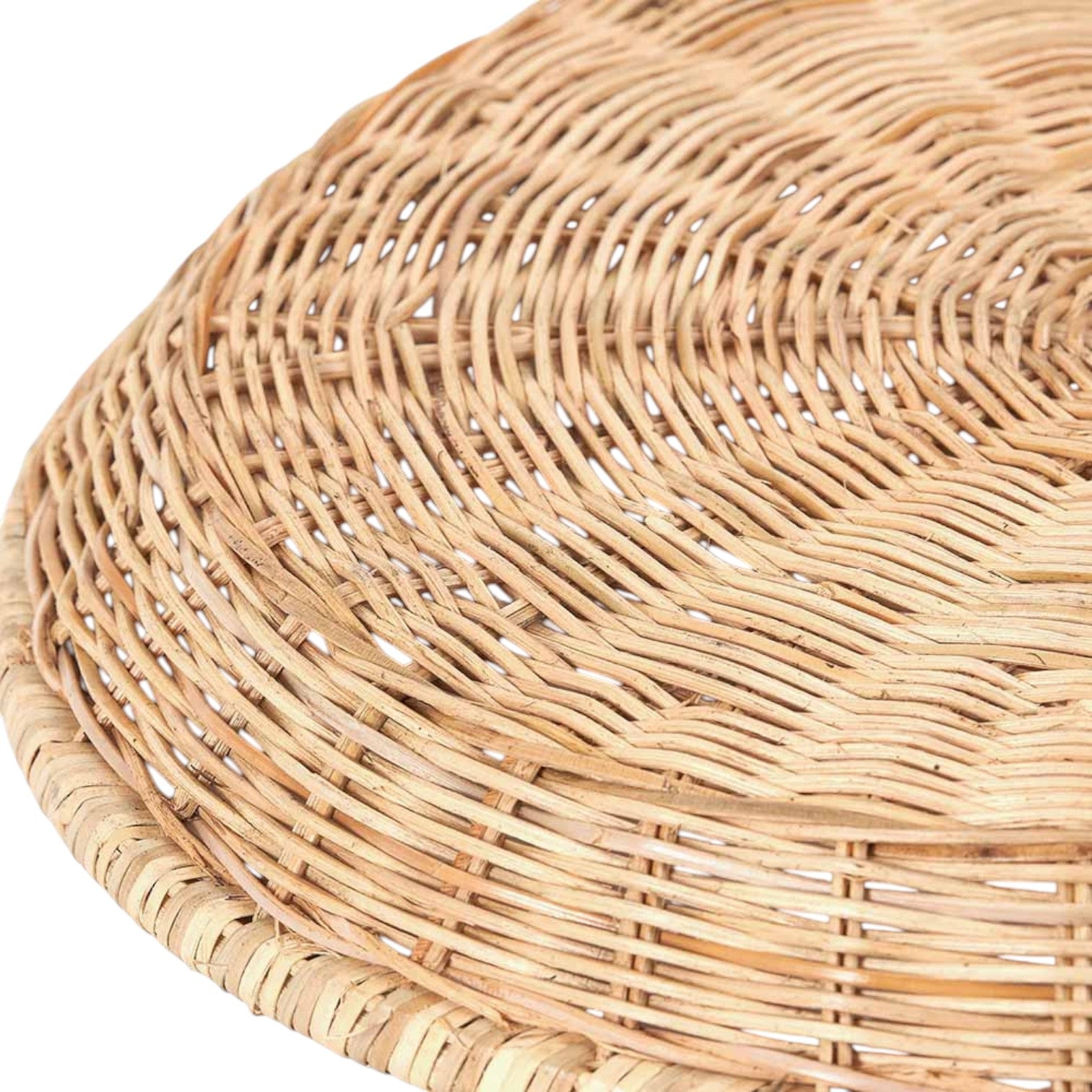 Natural Rattan Round Basket Tray-2