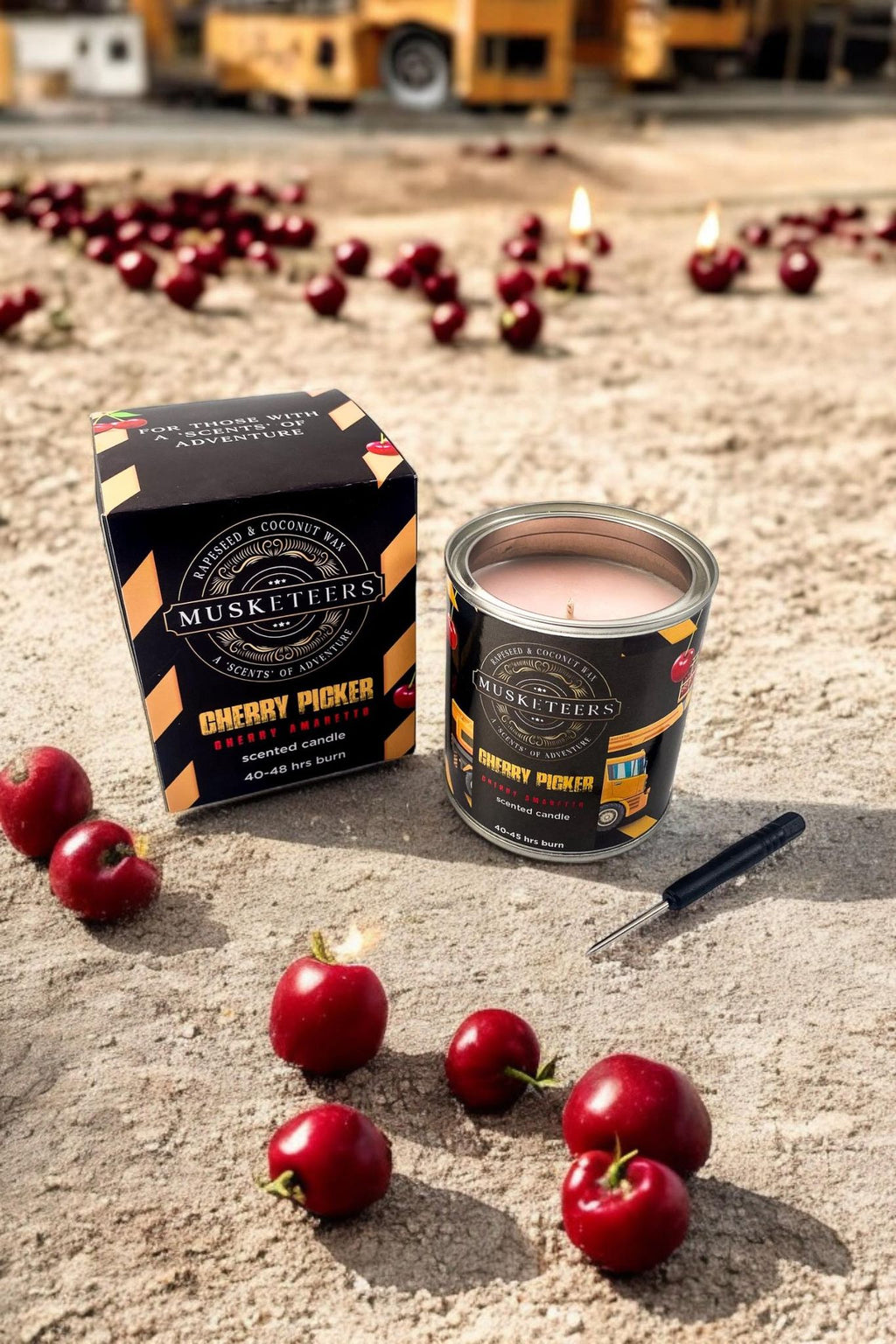 Cherry Picker - Cherry Amaretto Scented Mini Candle-4