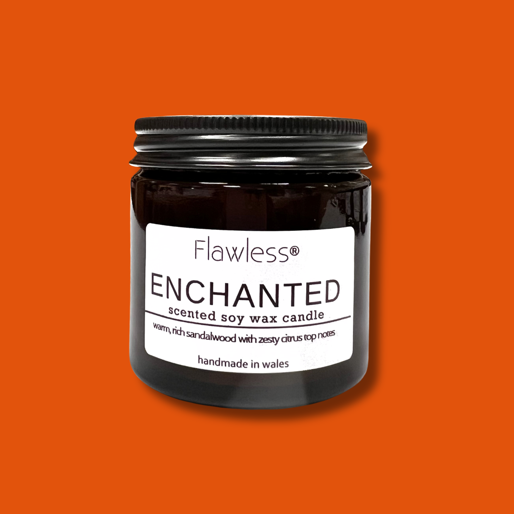 Sandalwood, Amber and Citrus Scented Candle - Enchanted-2