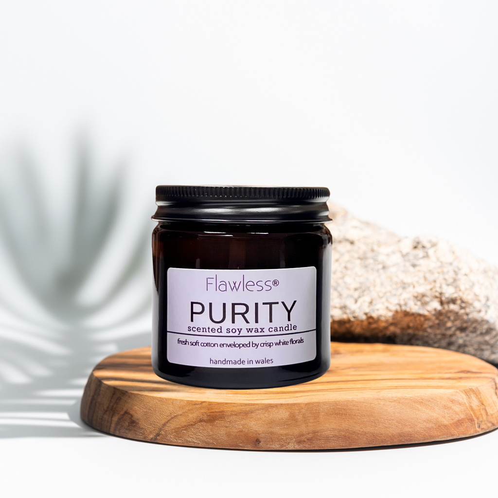 Clean Cotton and Baby Powder Vegan Soy Wax Candle - Purity-3