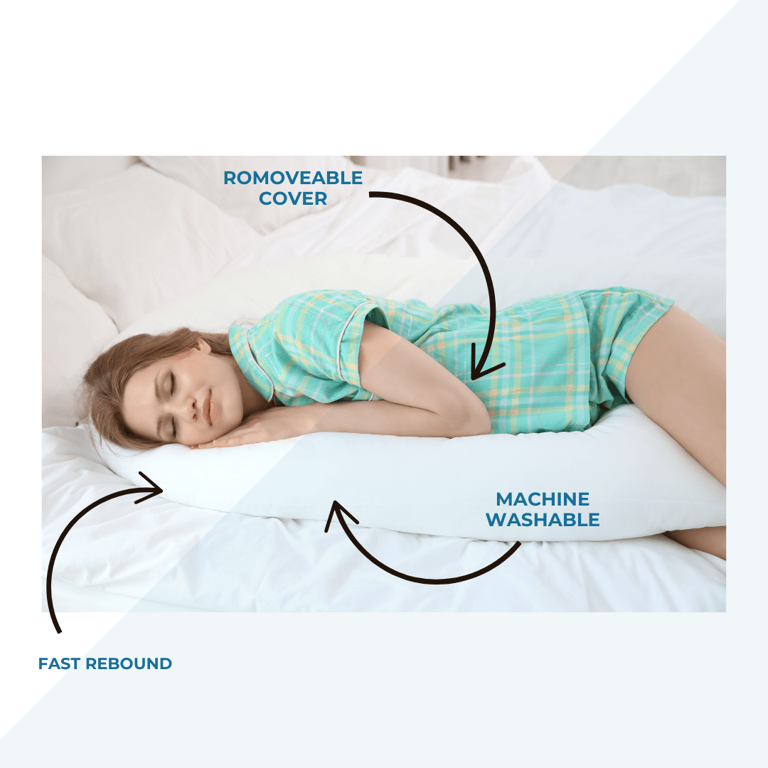 12 Ft Maternity Pillow And Case - Cream-3